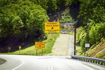 Emergency runaway truck ramp on I-80 Pennsylvania