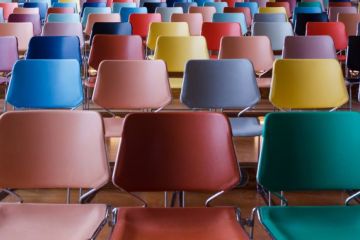 Empty colourful seats