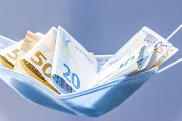 Euros in a surgical mask