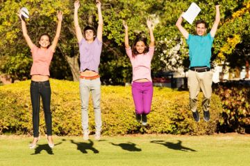 Students getting exam results Students getting exam results
