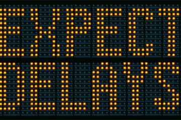 Expect delays sign