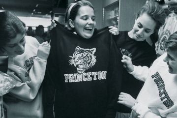 Female students shopping for Princeton University sweatshirts Female students shopping for Princeton University sweatshirts