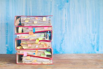 files with post it notes