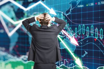 A graph of financial market data