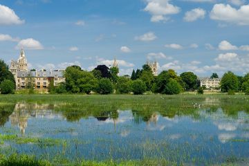 Flooded field near Oxford University