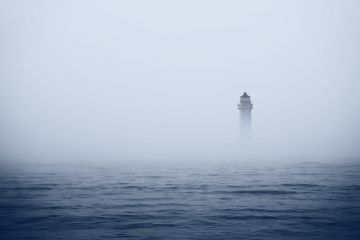 Foggy lighthouse