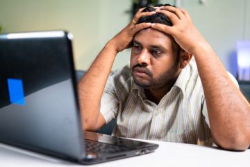 A frustrated Indian computer user