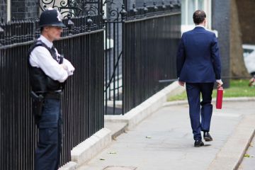 George Osborne outside 11 Downing Street, London, Budget Day, 2015 George Osborne outside 11 Downing Street, London, Budget Day, 2015