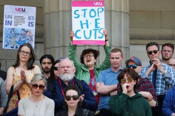 Dundee university workers rally outside the Scottish Trade Union Congress at the Caird Hall on April 29, 2025 Dundee university workers rally outside the Scottish Trade Union Congress at the Caird Hall on April 29, 2025