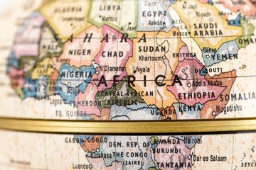 Globe showing map of Africa, Best universities in Africa Globe showing map of Africa, Best universities in Africa
