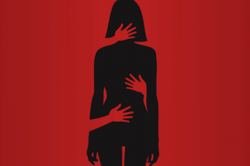 Silhouette of a woman with hands on her, illustrating sexual harassment Silhouette of a woman with hands on her, illustrating sexual harassment