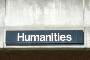 Humanities sign A humanities sign on a university building