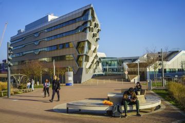 University of Coventry in UK, Engineering Building and sitting area around University of Coventry in UK, Engineering Building and sitting area around