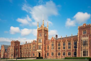 Panoramic view of the Queen's University of Belfast, Northern Ireland, UK.