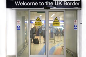 Welcome sign at UK airoprt