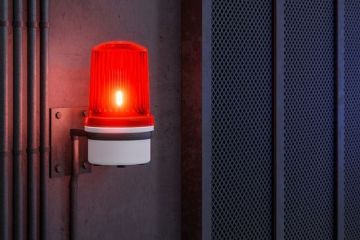 Red warning light going off