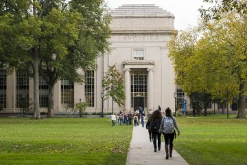 The iconic architecture of the historic Massachusetts Institute of Technology in Cambridge, MA, USA. The iconic architecture of the historic Massachusetts Institute of Technology in Cambridge, MA, USA.