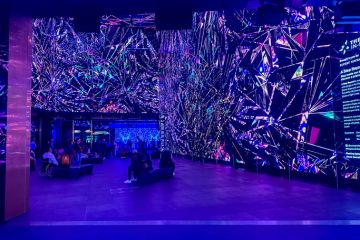 "Heaven's Gate" public digital art installation in the plazas around Tottenham Station in London.