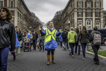 Protests by students are a common sight at Columbia University. Protests by students are a common sight at Columbia University.