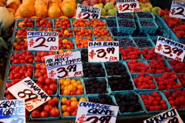 Fruits For Sale At Market Stall