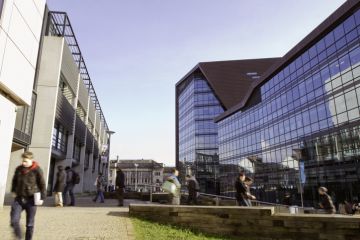 Students can be seen walking to and from the Roland Levinsky building at the University Of Plymouth in the city centre of Plymouth. Students can be seen walking to and from the Roland Levinsky building at the University Of Plymouth in the city centre of Plymouth.