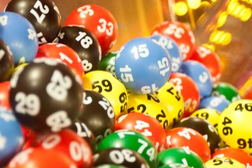 Lottery balls close-up