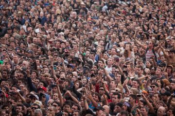 Crowd at music festival Crowd at music festival
