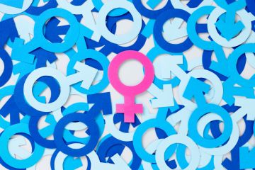 Female symbol over male symbols