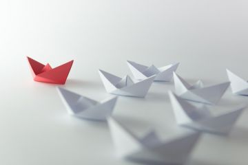 Paper boat leading series of boats