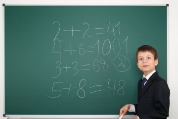 Schoolboy getting sums wrong Schoolboy getting sums wrong