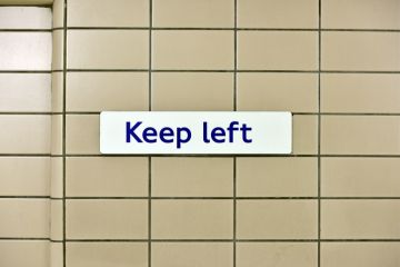 Keep left sign