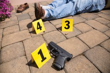 Key evidence marked at crime scene Key evidence marked at crime scene