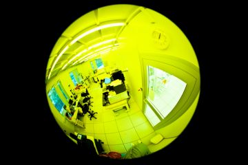 A fisheye view of a lab A fisheye view of a lab, symbolising open science