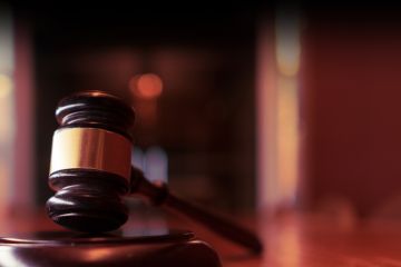 Legal law concept image gavel on desk in office