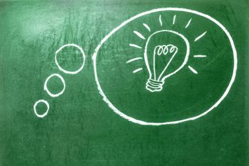 An illustration showing someone having a bright idea An illustration showing someone having a bright idea