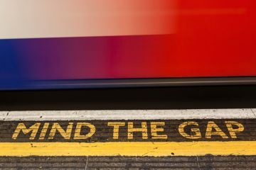 London Underground 'Mind the gap' sign London Underground 'Mind the gap' sign