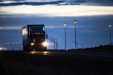 Lorry at night 