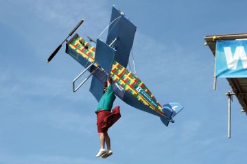 Man competing in Annual Birdman of Worthing competition, 2009 Man competing in Annual Birdman of Worthing competition, 2009