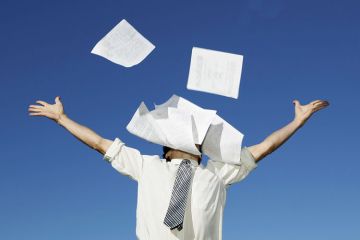 Man hit in face by paperwork