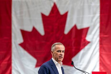 Prime minister of Canada and Liberal Party leader Mark Carney delivers a speech to supporters during a rally on 23 April 2025 in Surrey, Canada. Prime minister of Canada and Liberal Party leader Mark Carney delivers a speech to supporters during a rally on 23 April 2025 in Surrey, Canada.