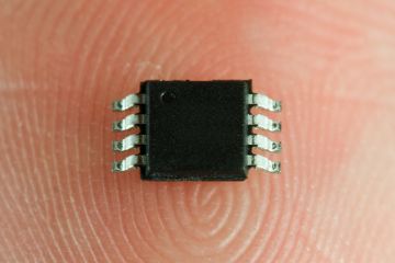 Microchip on person's finger/fingerprint