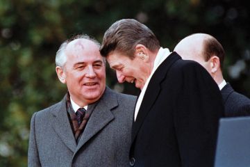 Mikhail Gorbachev and Ronald Reagan Mikhail Gorbachev and Ronald Reagan