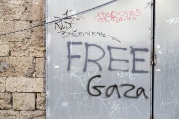 Modern street art painted on the walls in the old city of Yafo, Israel.