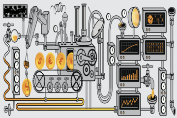 A money machine, symbolising research commercialisation