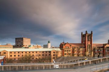 Storm clouds over Newcastle University Storm clouds over Newcastle University