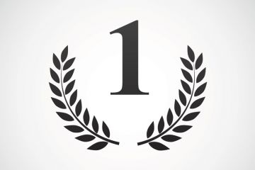 Number one laurel wreath (illustration)