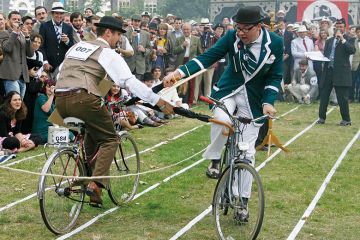 Chaps on bikes
