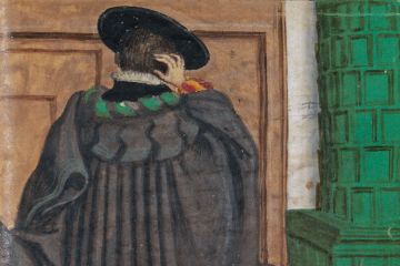 Painting of Matthäus Schwarz modelling clothes Painting of Matthäus Schwarz modelling clothes