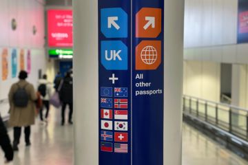 Passport Control and UK Border at Heathrow Airport