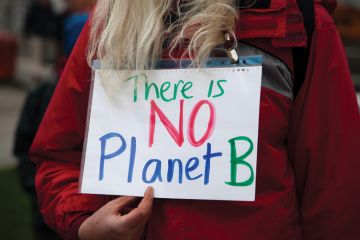 Climate change protester Climate change protester